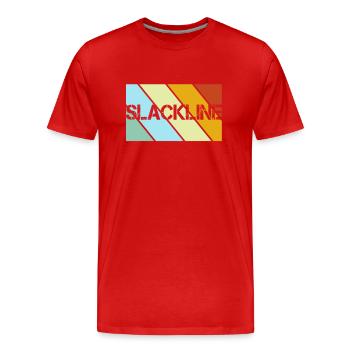 Slackline Rétro - T-shirt bio Premium Homme - rouge - Devant - Damien (186cm)