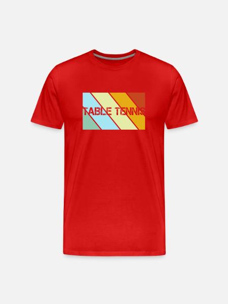 Table Tennis Retro - Men's Premium Organic T-Shirt - red