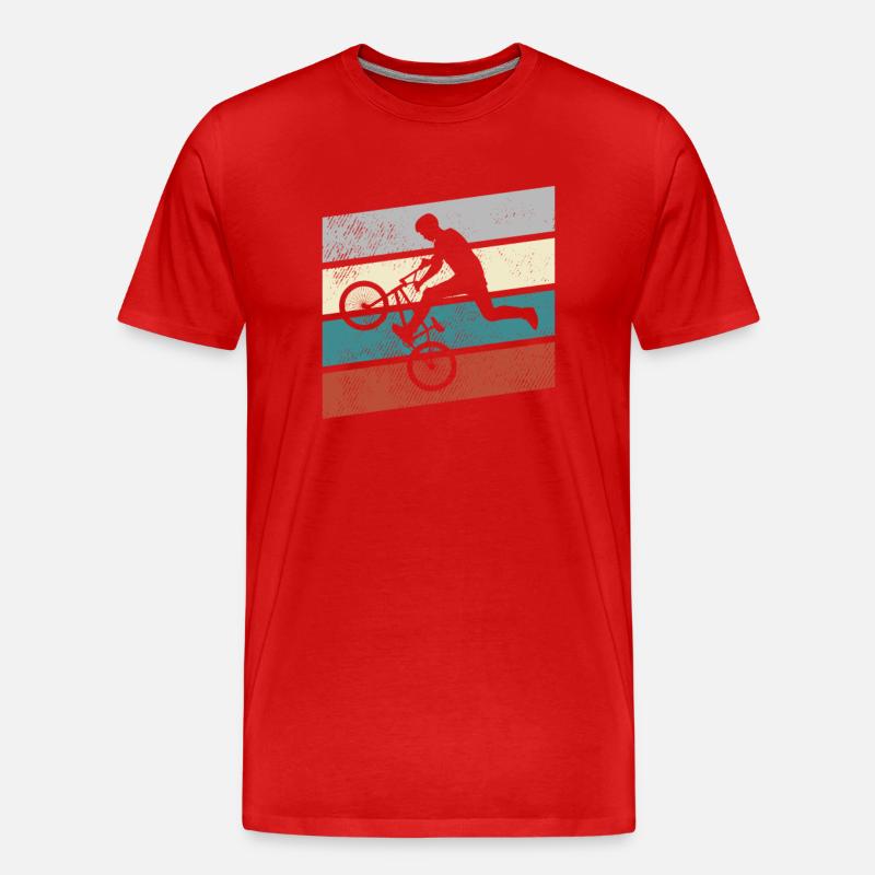 BMX Retro - Männer Premium Bio T-Shirt - Rot