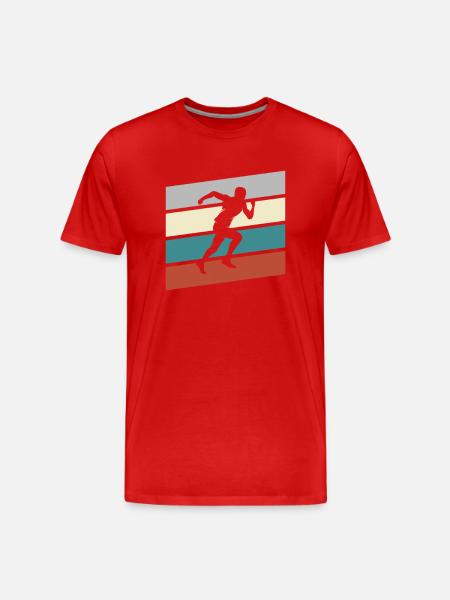 Jogging Rétro - T-shirt bio Premium Homme - rouge