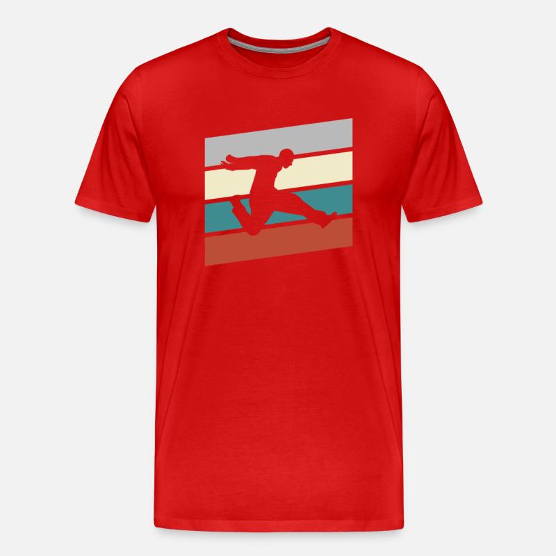 Parkour Retro - Männer Premium Bio T-Shirt - Rot