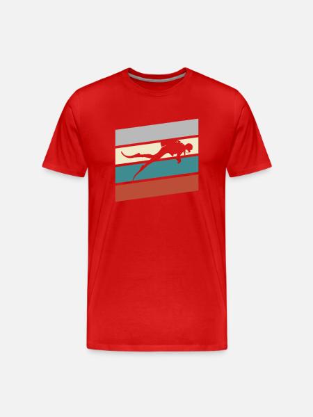 Plongée Rétro - T-shirt bio Premium Homme - rouge