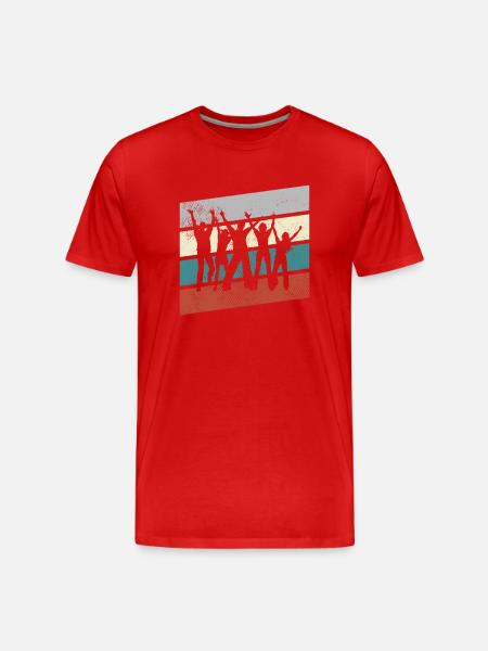 Dancing Retro - Men's Premium Organic T-Shirt - red
