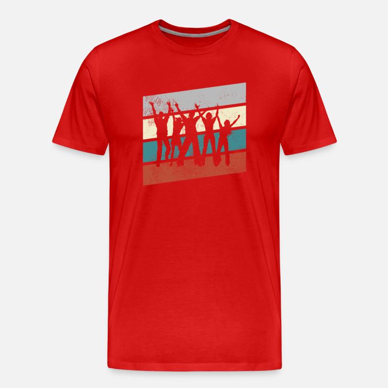 Tanzen Retro - Männer Premium Bio T-Shirt - Rot