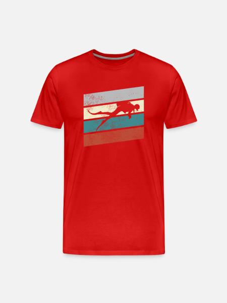 Tauchen Retro - Männer Premium Bio T-Shirt - Rot