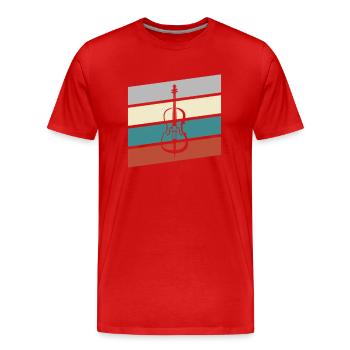 Violon Rétro - T-shirt bio Premium Homme - rouge - Devant - Damien (186cm)
