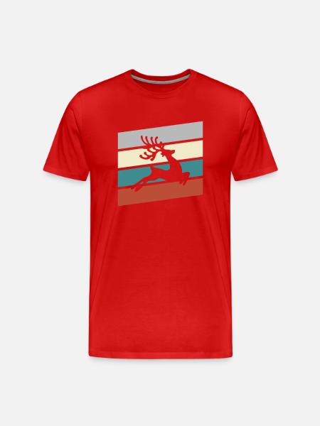 Moose Retro - T-shirt bio Premium Homme - rouge