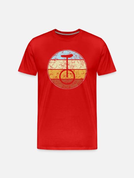 Unicycle Retro - Men's Premium Organic T-Shirt - red