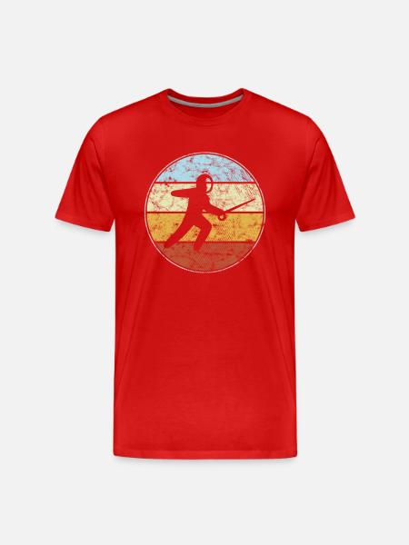 Fencing Retro - Men's Premium Organic T-Shirt - red
