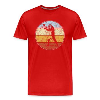 Paintball Rétro - T-shirt bio Premium Homme - rouge - Devant - Damien (186cm)