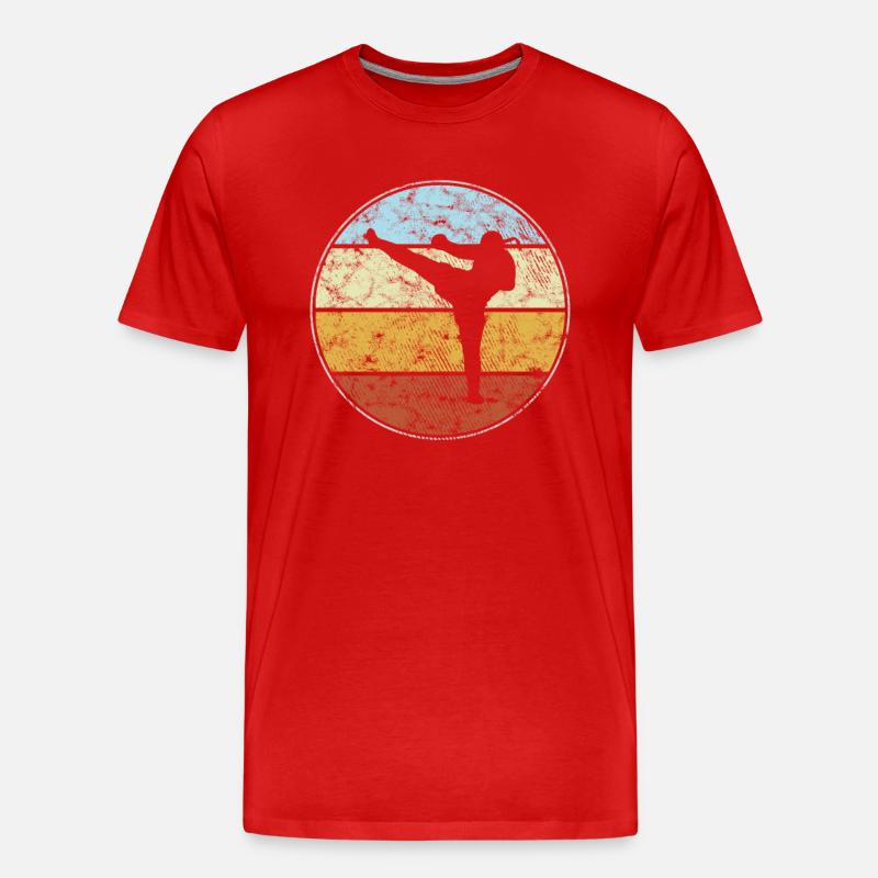 MMA Retro - Männer Premium Bio T-Shirt - Rot