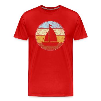 Rétro de la voile - T-shirt bio Premium Homme - rouge - Devant - Damien (186cm)