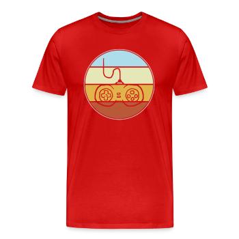 Jeux rétro - T-shirt bio Premium Homme - rouge - Devant - Damien (186cm)