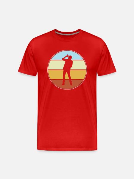 Sänger Retro - Männer Premium Bio T-Shirt - Rot