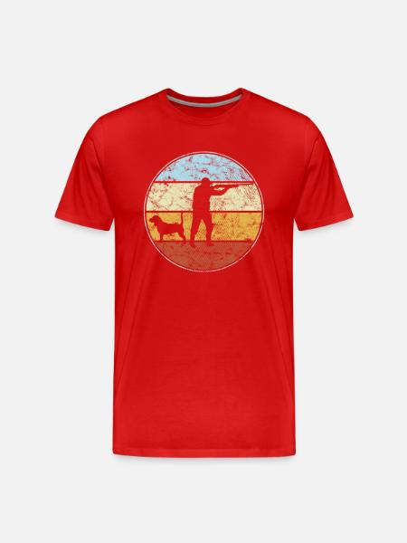 Hunter Retro - Men's Premium Organic T-Shirt - red
