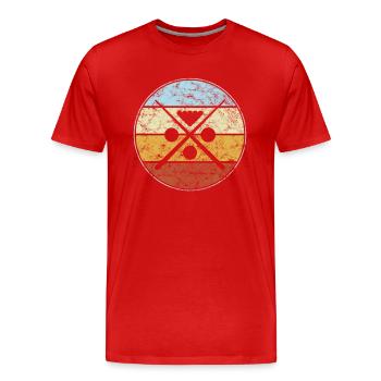 Billiard Retro - Männer Premium Bio T-Shirt - Rot - Vorne - Damien (186cm)