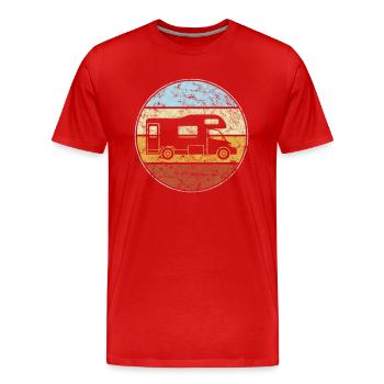 Motorhome Retro - Men's Premium Organic T-Shirt - red - Front - Damien (186cm)