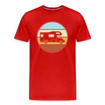 Motorhome Retro - Men's Premium Organic T-Shirt - red - Front - Damien (186cm)