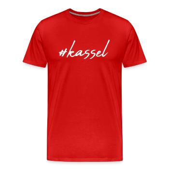 Kassel - T-shirt bio Premium Homme - rouge - Devant - Damien (186cm)