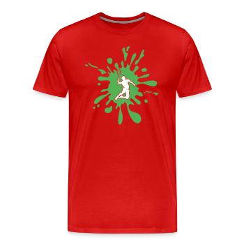 Badminton - T-shirt bio Premium Homme - rouge - Devant - Damien (186cm)