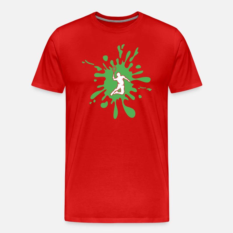 Badminton - Männer Premium Bio T-Shirt - Rot