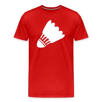 Badminton - T-shirt bio Premium Homme - rouge - Devant - Damien (186cm)