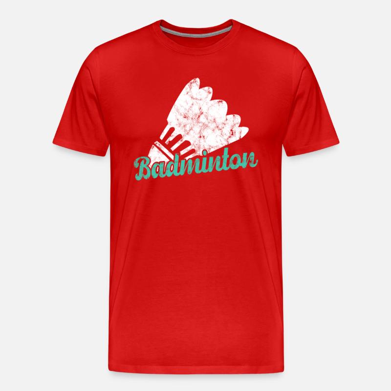 Badminton - Männer Premium Bio T-Shirt - Rot