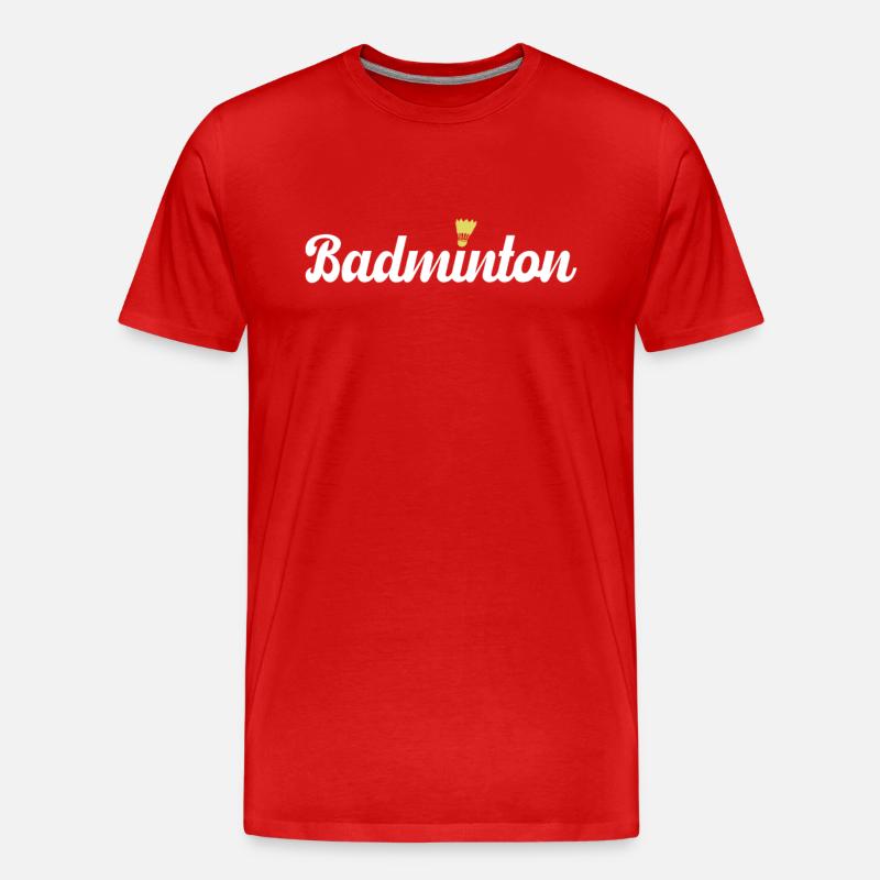 Badminton - Männer Premium Bio T-Shirt - Rot