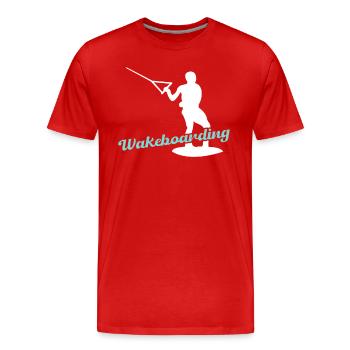 Wakeboard - T-shirt bio Premium Homme - rouge - Devant - Damien (186cm)