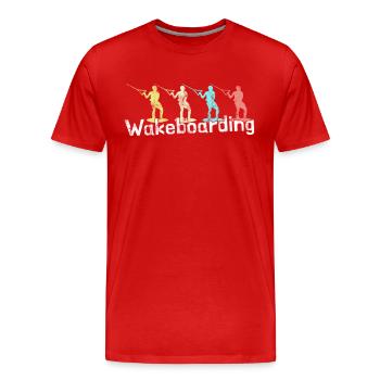 Wakeboard - T-shirt bio Premium Homme - rouge - Devant - Damien (186cm)