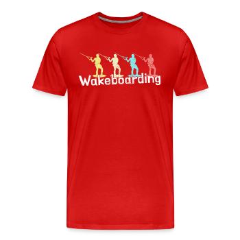 Wakeboard - T-shirt bio Premium Homme - rouge - Devant - Damien (186cm)