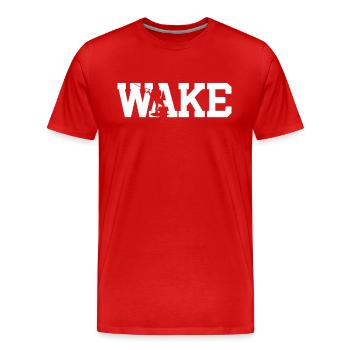 Wakeboard - T-shirt bio Premium Homme - rouge - Devant - Damien (186cm)