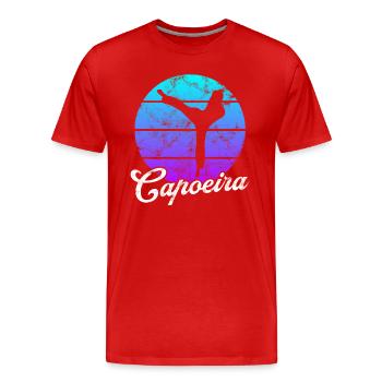 Capoeira - T-shirt bio Premium Homme - rouge - Devant - Damien (186cm)
