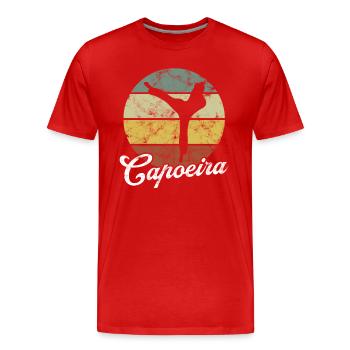 Capoeira - T-shirt bio Premium Homme - rouge - Devant - Damien (186cm)