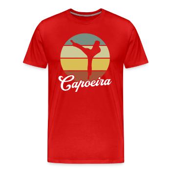 Capoeira - T-shirt bio Premium Homme - rouge - Devant - Damien (186cm)