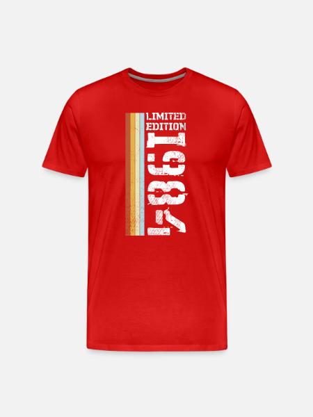 Limited Edition Retro 1984 - Men's Premium Organic T-Shirt - red