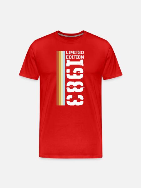 Limited Edition Retro 1983 - Männer Premium Bio T-Shirt - Rot