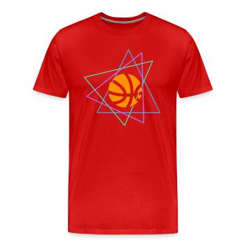 Basketball - Männer Premium Bio T-Shirt - Rot - Vorne - Damien (186cm)
