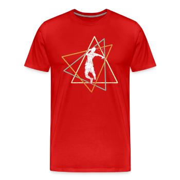 Badminton - Men's Premium Organic T-Shirt - red - Front - Damien (186cm)