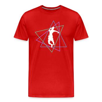 Badminton - Männer Premium Bio T-Shirt - Rot - Vorne - Damien (186cm)