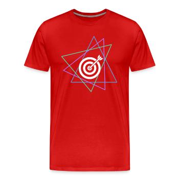 darts - Männer Premium Bio T-Shirt - Rot - Vorne - Damien (186cm)