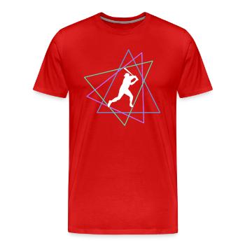 Baseball - Männer Premium Bio T-Shirt - Rot - Vorne - Damien (186cm)