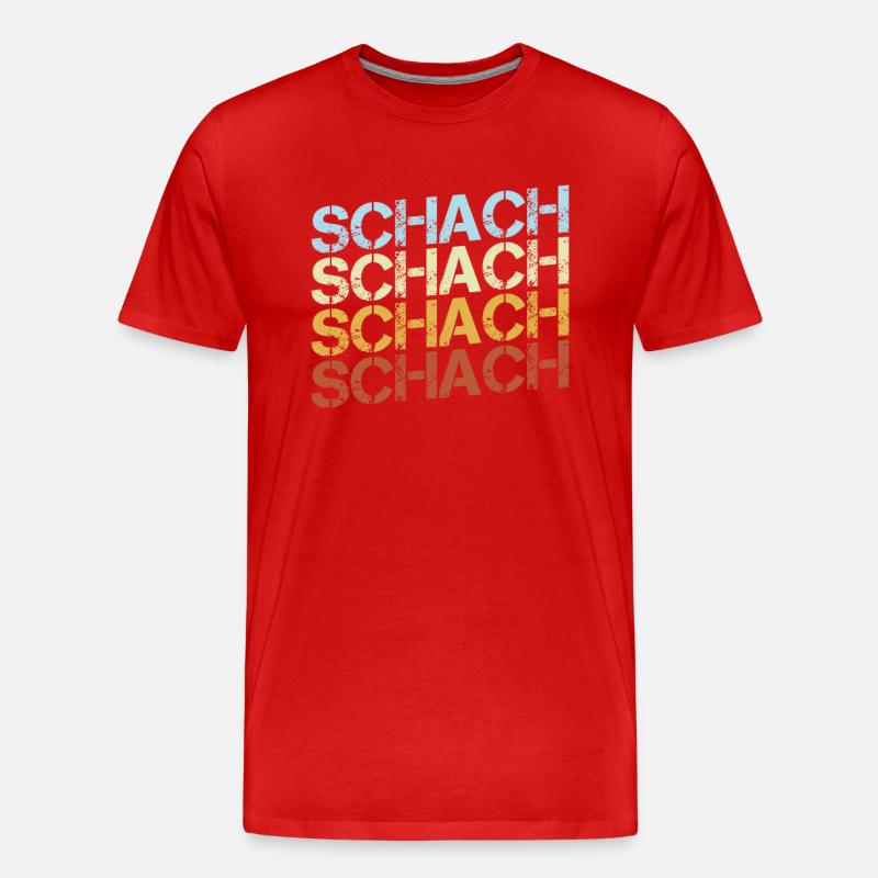 Schach Retro - Männer Premium Bio T-Shirt - Rot
