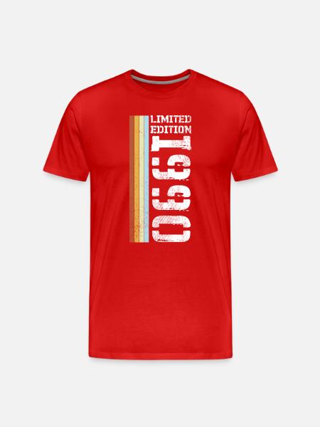 Limited Edition Retro 1990 - Männer Premium Bio T-Shirt - Rot