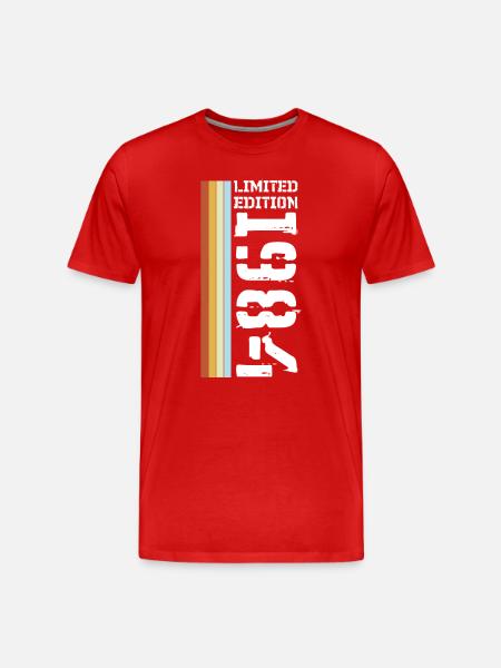 Limited Edition Retro 1984 - Männer Premium Bio T-Shirt - Rot