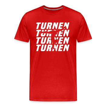 Turnen - Männer Premium Bio T-Shirt - Rot - Vorne - Damien (186cm)