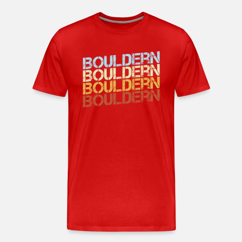 Klettern Retro - Männer Premium Bio T-Shirt - Rot