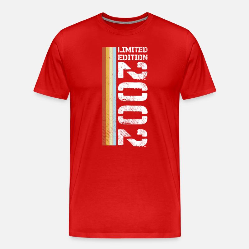 Limited Edition Retro 2002 - Männer Premium Bio T-Shirt - Rot