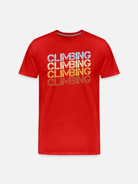 Climbing Retro - Men's Premium Organic T-Shirt - red