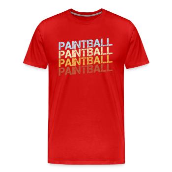 Paintball Rétro - T-shirt bio Premium Homme - rouge - Devant - Damien (186cm)